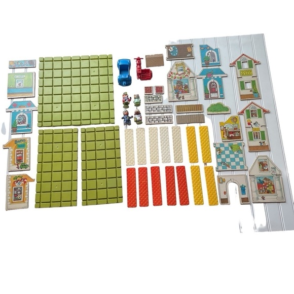 PLAYSKOOL RICHARD SCARRY'S PUZZLETOWN SET D MAYOR FOX'S TOWN CENTER 1976 - Picture 4 of 10